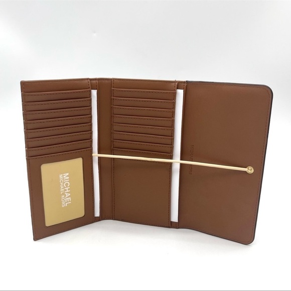 Michael Kors Carmen Large Tote Bag& Trifold Wallet Brown - Picture 9 of 13